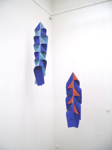 Peinture intitulée "Livres sculptures" par Hélène Mongin, Œuvre d'art originale, Gouache