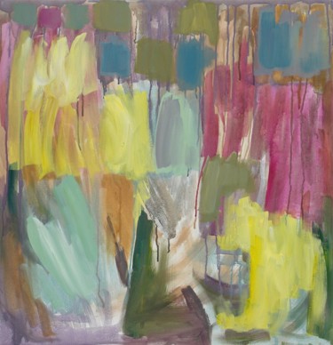 Painting titled "Jardin II" by Hélène Py, Original Artwork, Acrylic
