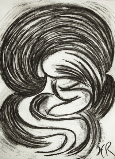 Drawing titled "Pace" by Hélène Roberge, Original Artwork, Charcoal