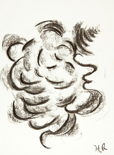 Dessin intitulée "Nube" par Hélène Roberge, Œuvre d'art originale, Fusain