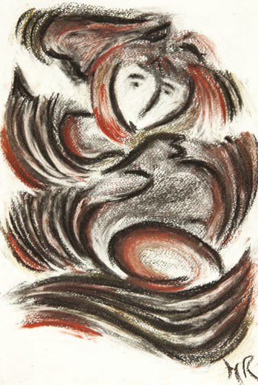 Desenho intitulada "Sera" por Hélène Roberge, Obras de arte originais, Carvão