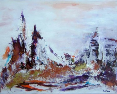 Painting titled "Alpes" by Helene Rousselot, Original Artwork
