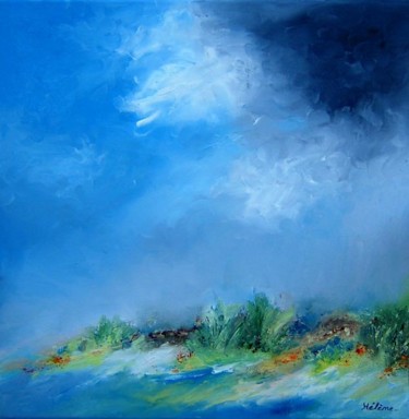 Peinture intitulée "Avis de tempête" par Helene Rousselot, Œuvre d'art originale