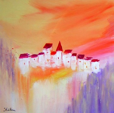 Painting titled "Canicule" by Helene Rousselot, Original Artwork