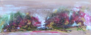 Painting titled "Waterfall." by Helene Rousselot, Original Artwork