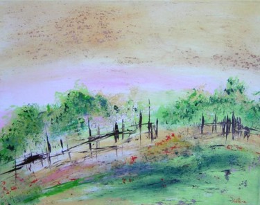 Painting titled "Retour de Dordogne." by Helene Rousselot, Original Artwork