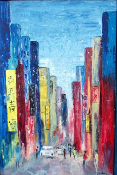 Painting titled "Shanghai" by Helene Rousselot, Original Artwork