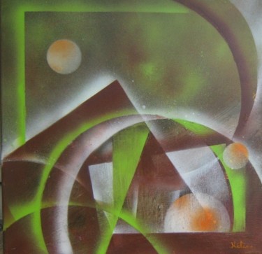 Painting titled "Abstraction" by Helene Rousselot, Original Artwork