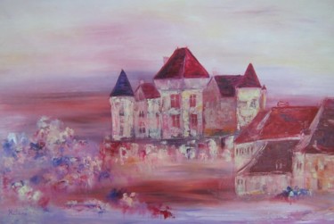 Painting titled "La Roque-Gageac" by Helene Rousselot, Original Artwork