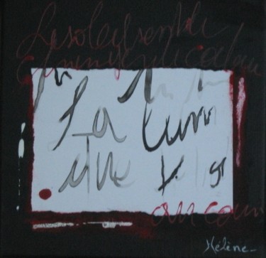 Peinture intitulée "Au fil des mots 18" par Helene Rousselot, Œuvre d'art originale