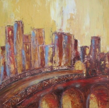 Peinture intitulée "Towerbridge" par Helene Rousselot, Œuvre d'art originale
