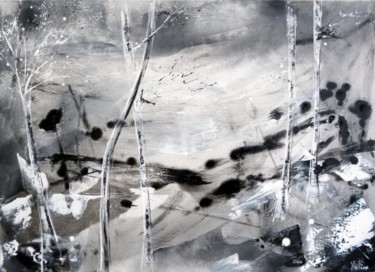 Painting titled "Hiver 1956" by Helene Rousselot, Original Artwork