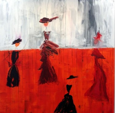 Painting titled "Farandole" by Helene Rousselot, Original Artwork
