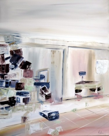 Painting titled "le-bureau.jpg" by Helene Rousselot, Original Artwork