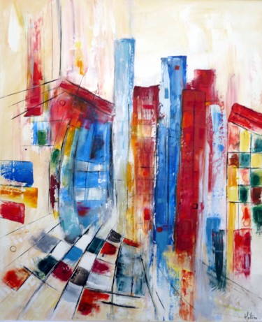 Peinture intitulée "dubai-s-skyline.jpg" par Helene Rousselot, Œuvre d'art originale