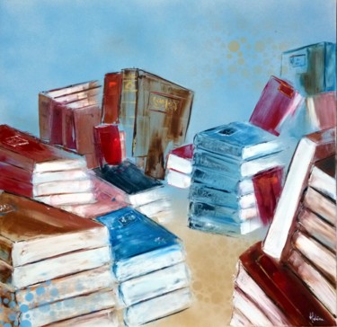 Painting titled "the-bookshop.jpg" by Helene Rousselot, Original Artwork