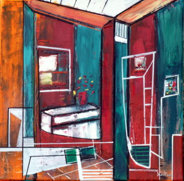 Картина под названием "corridor" - Helene Rousselot, Подлинное произведение искусства, Масло