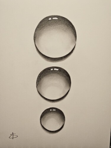 Рисунок под названием "bubble 1" - Helene Sommer, Подлинное произведение искусства, Карандаш