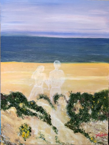 Peinture intitulée "Les mariés de Palma…" par Helen Ungar, Œuvre d'art originale, Huile