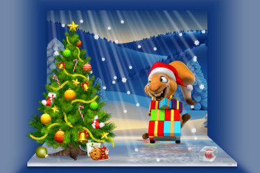 Grafika cyfrowa / sztuka generowana cyfrowo zatytułowany „Snowy Christmas 🌨 🎄…” autorstwa Rainbow, Oryginalna praca, Fotomon…
