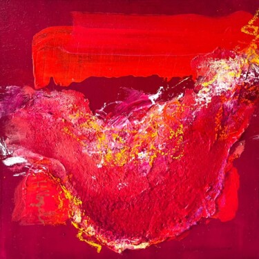 Painting titled "INCANDESCENCE N°9" by Helene Vogel, Original Artwork, Acrylic Mounted on Wood Panel