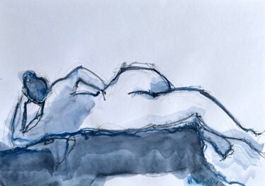 Рисунок под названием "Clarinha confidence…" - Helene Vogel, Подлинное произведение искусства, Древесный уголь