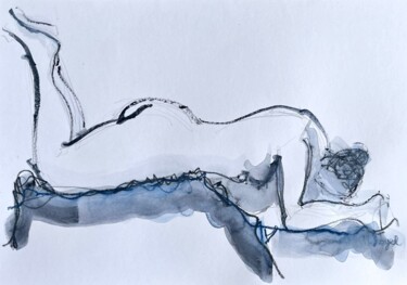 Drawing titled "Clarinha posture en…" by Helene Vogel, Original Artwork, Charcoal