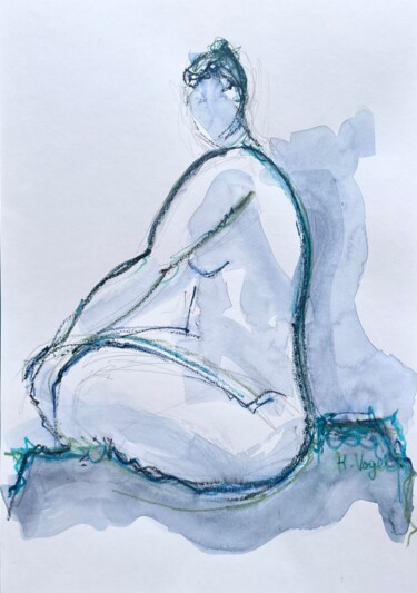 Desenho intitulada "Clarinha assise maj…" por Helene Vogel, Obras de arte originais, Carvão