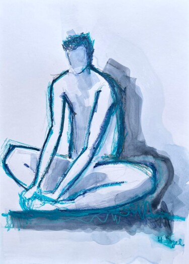 Drawing titled "Gorkem Baddha Konas…" by Helene Vogel, Original Artwork, Charcoal