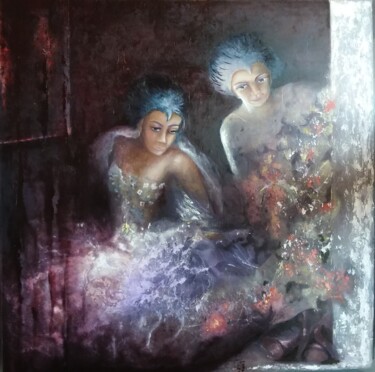 Painting titled "Les chaussons" by Hélène Zanet, Original Artwork, Other