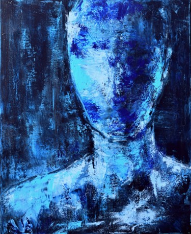 Painting titled "Mon nom est Bleu" by Hélène Zenatti, Original Artwork, Acrylic