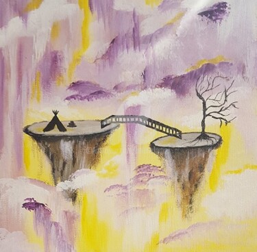 Painting titled "pont-des-sources.jpg" by Hélène Fortier, Original Artwork, Acrylic