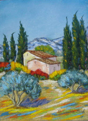 Les cyprès.jpg ©2017 par Hélène Gastin-Mozol