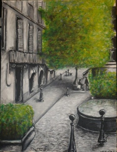 Painting titled "Aix en provence" by Helene Delfosse Gonnet, Original Artwork