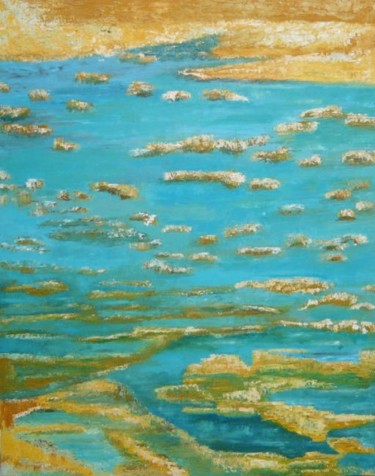 Peinture intitulée "SALT SEA" par Helene Juaneda, Œuvre d'art originale, Huile