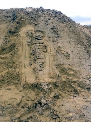 Dessin intitulée "sculpture sur sable" par Hélène Picardi, Œuvre d'art originale