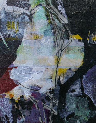 L'hiver II Collages intitulée "L'hiver II" par Helen Hill, Œuvre d'art originale, Collages