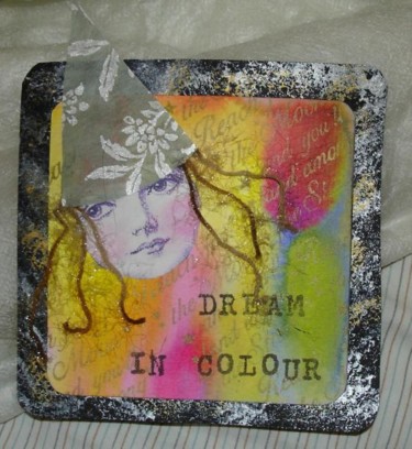Collages titled "dream in colors" by La Fée Antique, Original Artwork