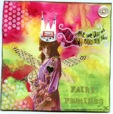 Collages titled "fairy promise colle…" by La Fée Antique, Original Artwork