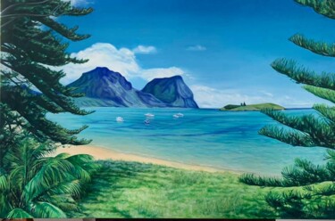 Peinture intitulée "Lord Howe Island" par Helen Mitra, Œuvre d'art originale, Huile