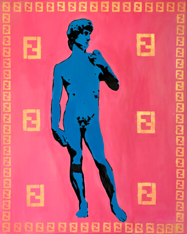 Pittura intitolato "DAVID FENDI" da Helen She, Opera d'arte originale, Acrilico Montato su Barella di tela