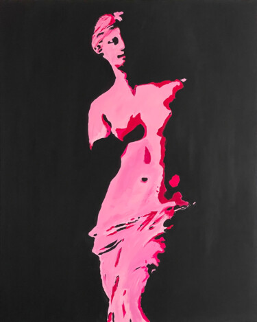 Painting titled "venus" by Helen She, Original Artwork, Acrylic Mounted on Wood Panel