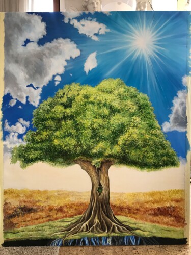 Pintura titulada ""The tree of Life"" por Helga Balaban, Obra de arte original, Oleo