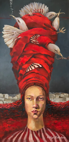 Картина под названием ""Birds are like tho…" - Helga Balaban, Подлинное произведение искусства, Масло