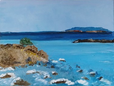 Painting titled "Seascape No.6 Lonel…" by Helga G, Original Artwork, Oil