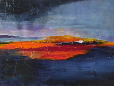 Schilderij getiteld "Skyscape No.7 Medit…" door Helga G, Origineel Kunstwerk, Acryl