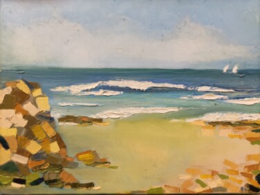 Painting titled "Seascape 30. Medite…" by Helga G, Original Artwork, Oil