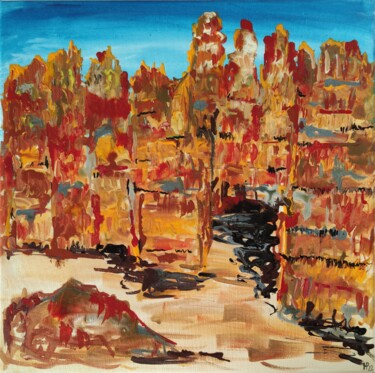 Painting titled "Bryce Canyon" by Helga Pfannkuche, Original Artwork, Acrylic