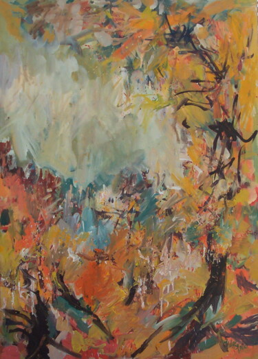Malerei mit dem Titel "Autumn Mood" von Helge Hensel, Original-Kunstwerk, Acryl