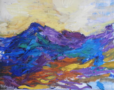 Pittura intitolato "Landscape 1_2002" da Helge Hensel, Opera d'arte originale, Olio